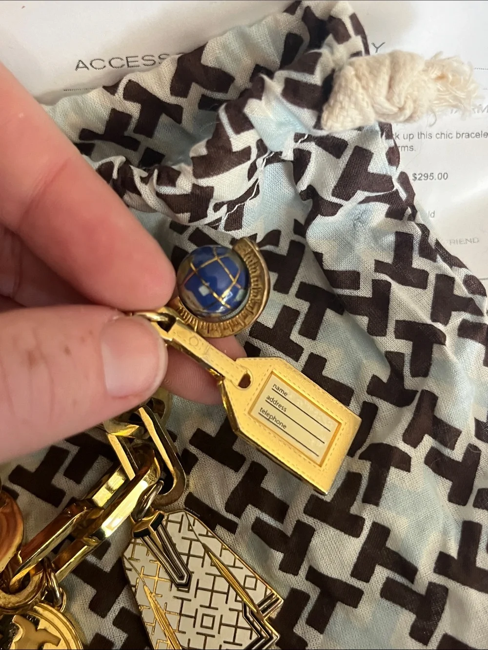 Tory Burch Gold Charm Bracelet
